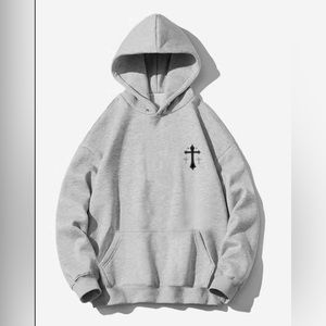 Brand new Stylish men’s hoodie with cross. multiple sizes available